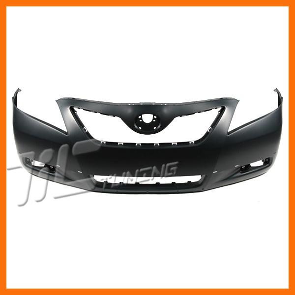 07 08 09 camry se black plastic front primered bumper cover w/ fog+spoiler holes