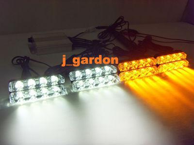 8 x 4 amber-white led light emergency light strobe light grill led light jd84