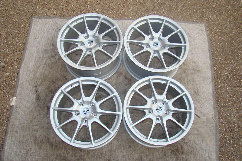 Porsche oem factory 19" 987 boxster cayman wheels and center cap set