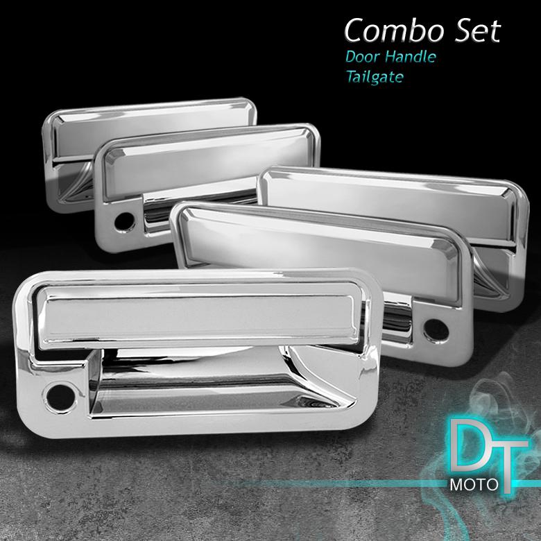 92-99 chevy/gmc suburban yukon 95+ tahoe 4dr chrome door handle+tailgate cover