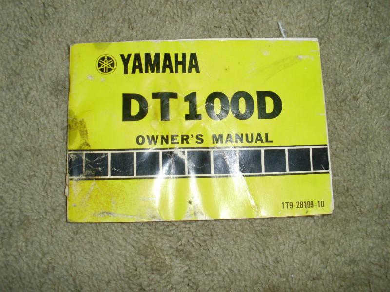 1977 yamaha dt100 owners manual dt100d vintage mx ahrma 