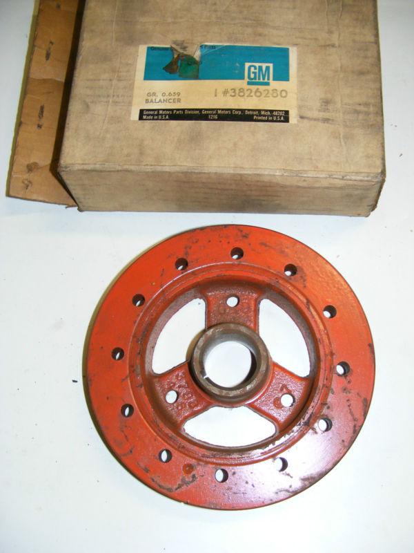 1962 63 64 65 66 67 68 69 chevy crankshaft balancer nos 3826280 nova camaro 6cyl