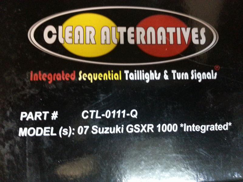 Suzuki gsxr1000      clear sequential integrated tail light   lqqqqqqqqqqk