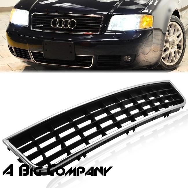 Front center lower grille with chrome edge for 02 03 04 05 audi a6 c5 base sedan