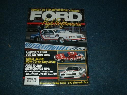 1986 ford mustang motorsport svo high performance book