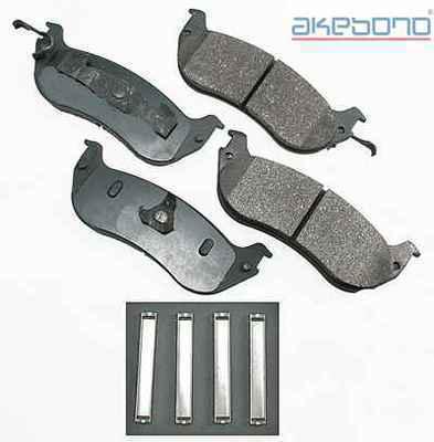 Akebono act674a brake pad or shoe, rear-proact ultra premium ceramic pads