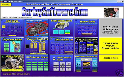 Diagnostic auto repair training software - everything cd  