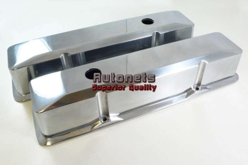 Sbc 265 283 305 307 327 350 383 400 polished alumimin valve covers tall retro