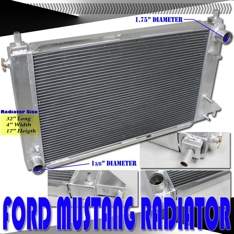 97-04 ford mustang gt/svt v8 4.6l/5.4l 3-core full aluminum racing radiator mt