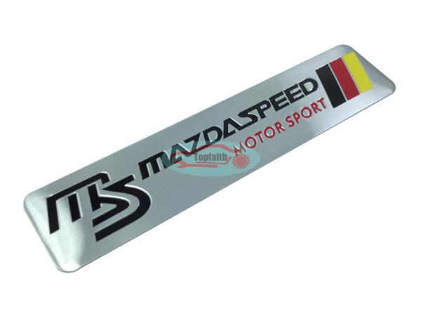 Metal rear side motor sport emblem badge sticker for ms mazda speed mazdaspeed 