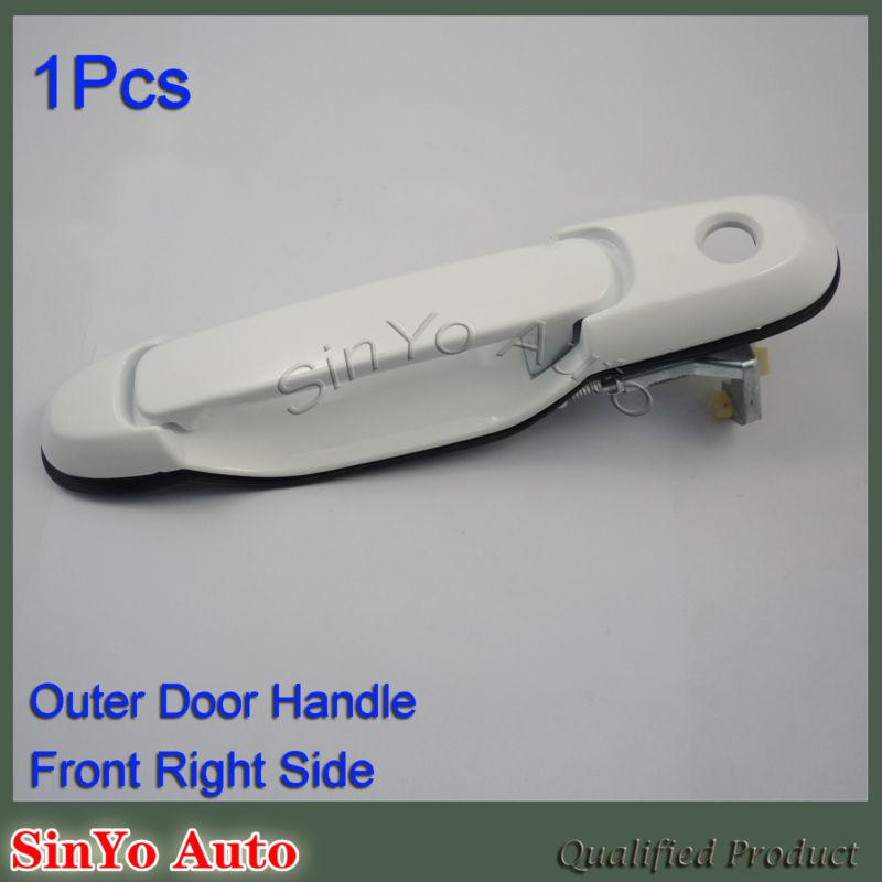 New exterior outer door handle front right fr white for toyota sienna  