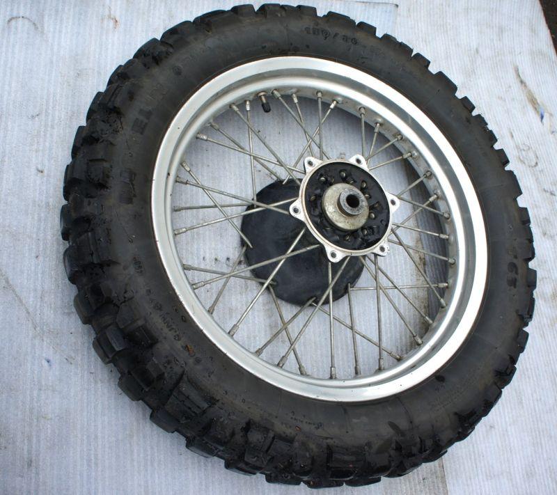 08 09 10 kawasaki kl650 e rear wheel rim 130 80 17 michelin tire straight nice 