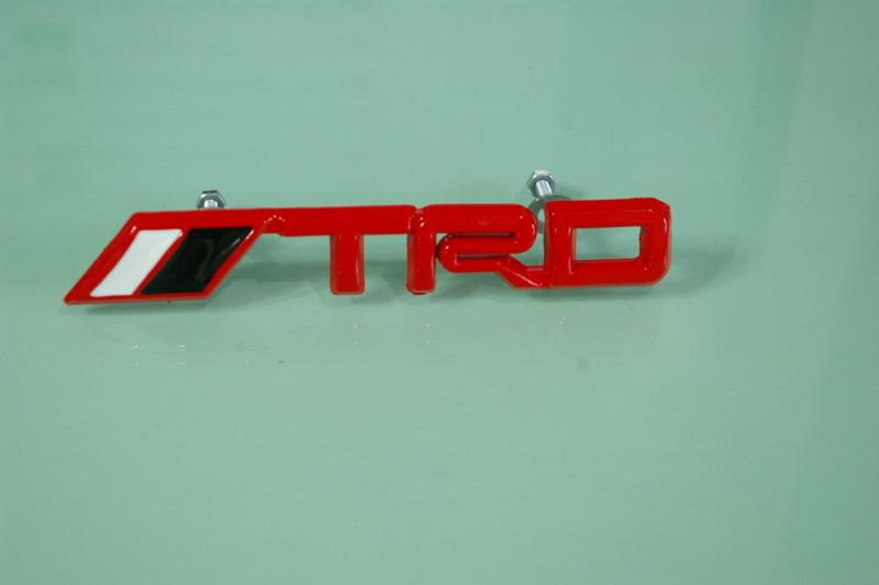 Red trd front grill badge logo emblem fits toyota ( hand made )
