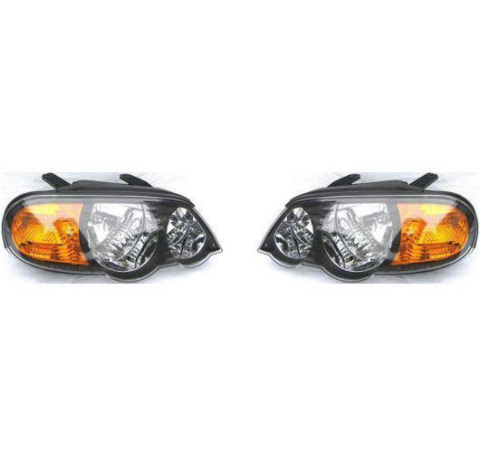 For 02-04 kia spectra hatchback models headlights headlamps pair set new