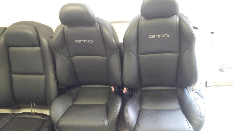 04-06 pontiac gto power leather seats black front set nice