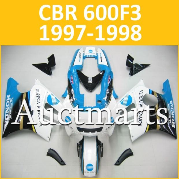 Fit honda cbr600f3 97 98 cbr 600 f3 1997 1998 fairing kit bodywork p4 b02