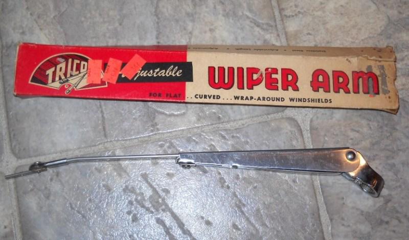 Vintage chevy 1949 50 51 52 wiper arm trico nos al-150  shiny stainless steel