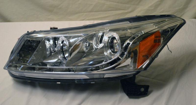 2008-2012 honda accord 4dr drl led projector headlights lightbar light chrome