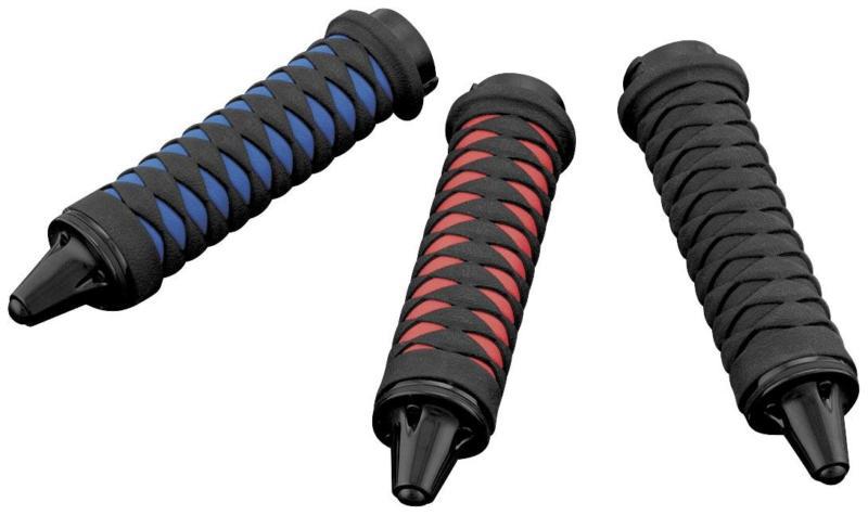 Kuryakyn braided grips - black/blue  6332