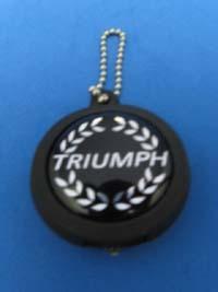 Triumph spitfire tr3 tr4 tr5 tr6 tr7 wreath key cover chain w light black #212