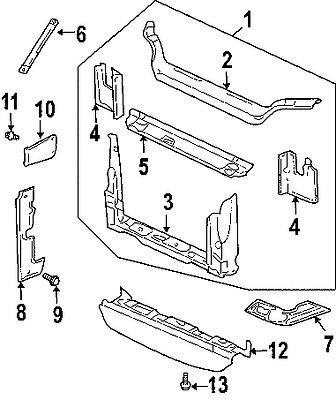 Pontiac 10423539 genuine oem factory original lower tie bar