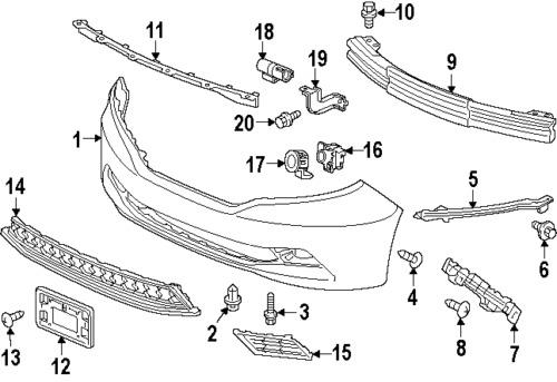 Honda 71140tk8a00 genuine oem factory original upper beam