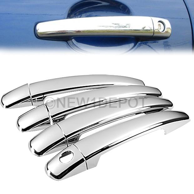 Triple chrome door handle cover trim for peugeot 207 308 407 citroen c6 psa 2010