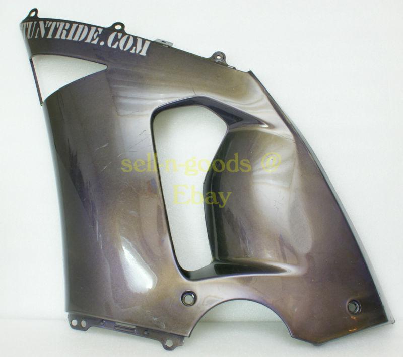 2005 2006 kawasaki zx6r 636 05-06 ninja oem left fairing plastic upper mid