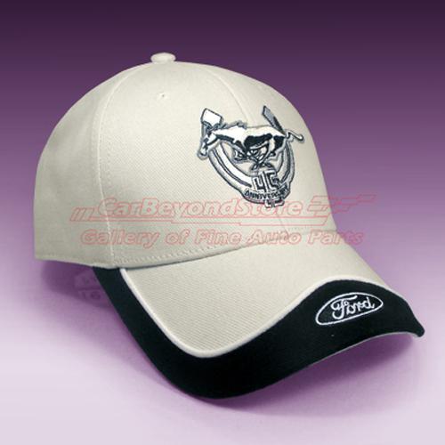 Ford mustang 45th anniversary beige baseball cap, baseball hat, licensed + gift