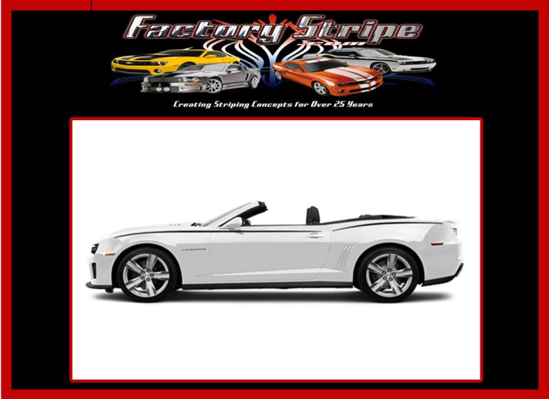 Chevrolet camaro side racers edge stripes decals 2010 2011 2012 2013