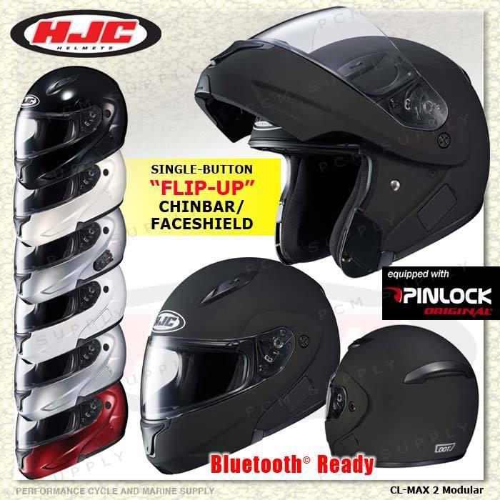 Hjc cl-max2 modular motorcycle helmet silver 5x