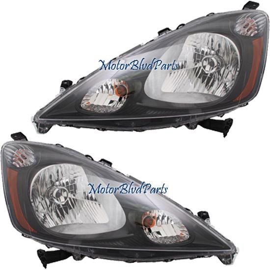 2012 12 honda fit sport headlights headlamps driver left + passenger right