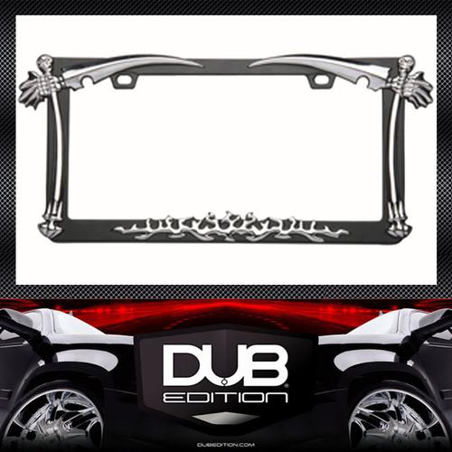 Death scythe blade chrome lincense plate frame tc xb corolla xd sienna 4runner