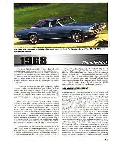 1968 ford thunderbird article + vin decode - must see !!