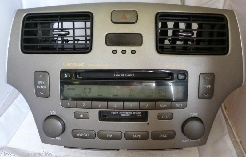 05-06 lexus es330 es300 radio 6 disc changer cd player p6850 86120-33512 oem