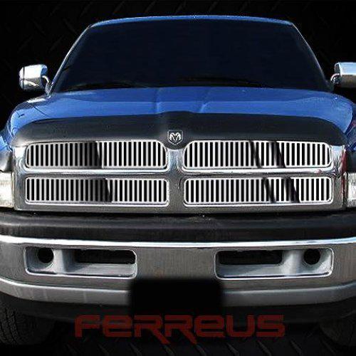 Dodge ram 94-02 vertical billet polished stainless truck grill insert add-on