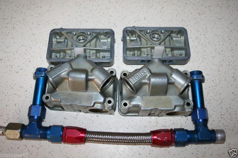 Holley carburetor (reed)  metering blocks  4150 hp  4bbl & fuel bowl  