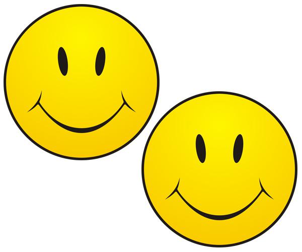 Smiley face decal set 4"x4" funny hippie peace car vinyl sticker s1 zu1