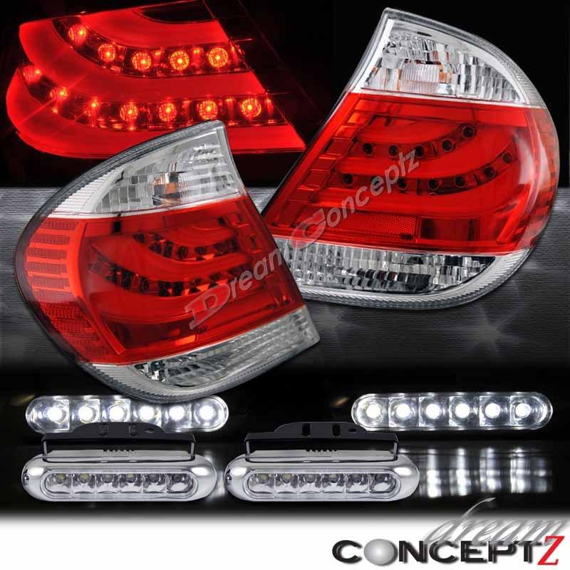 05 06 toyota camry led tail lights bmw style l.e.d daytime running lights pair