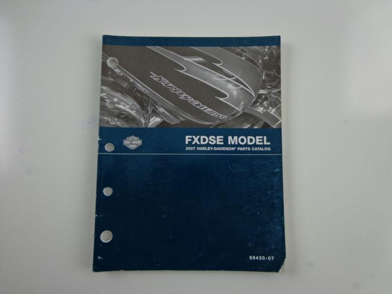 Harley davidson 2007 fxdse models parts catalog 99430-07