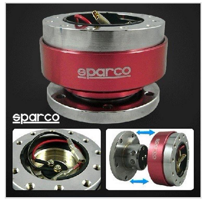 New 6 bolt red steering wheel quick release hub universal sparco, nrg,momo,nardi