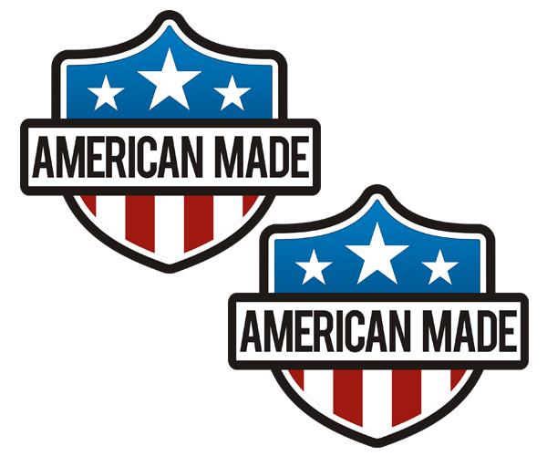 American made decal set 4"x3.5" usa flag old glory vinyl car sticker zu1