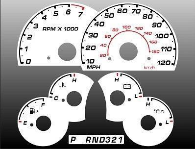 2002 ford explorer instrument cluster white face gauges 02