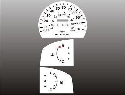 2001-2004 toyota tacoma instrument cluster white face gauges 01-04