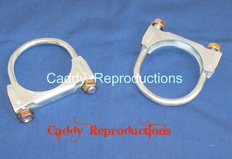 1940 - 1966 cadillac exhaust clamp 2 1/2" pair 40 - 66