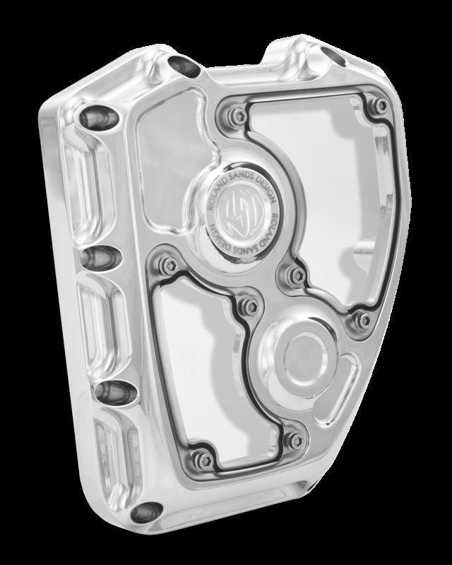 Roland sands chrome clarity cam / timing cover - 2001-2013 harley big twin rsd