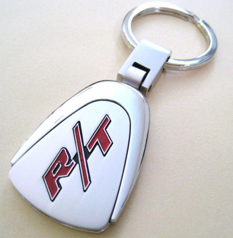 Rt key chain ring fob dodge charger challenger durango hemi dart v8 chrome