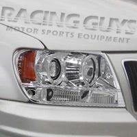 1999-2004 grand cherokee chrome euro clear led halo projector headlights lamps 