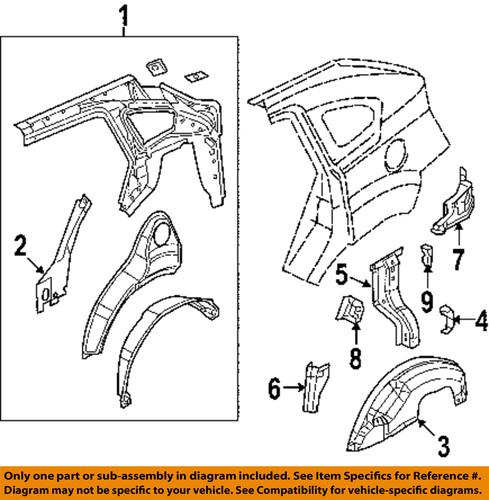 Dodge oem 5074084aa quarter panel-corner panel