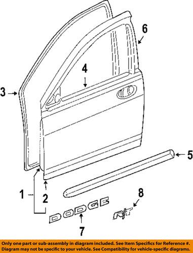 Dodge oem 4805957aa front door-emblem badge nameplate